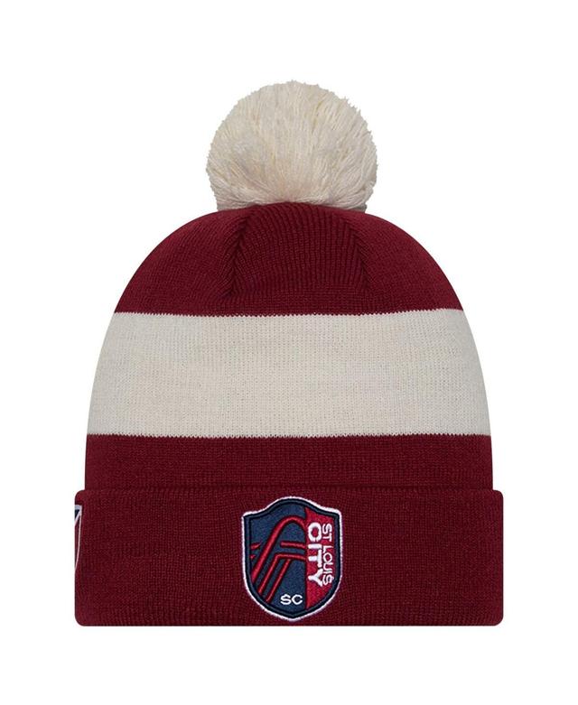 Mens New Era St. Louis City SC 2024 Kick Off Collection Cuffed Knit Hat with Pom Product Image