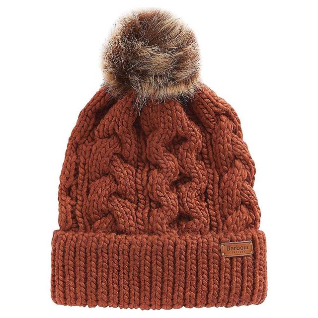 Barbour Penshaw Faux Fur Pom Beanie in Navy at Nordstrom Product Image