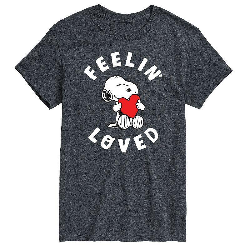 Mens Peanuts Feelin Loved Tee Grey Heather Product Image