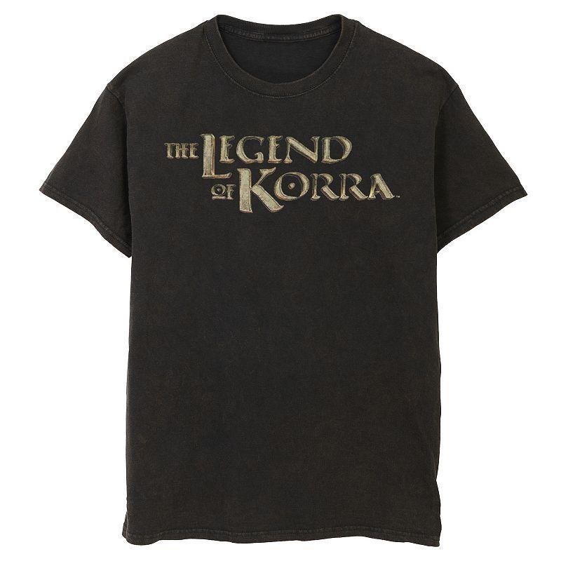 Mens Nickelodeon Legend Of Korra Golden Stone Show Logo Graphic Tee Product Image