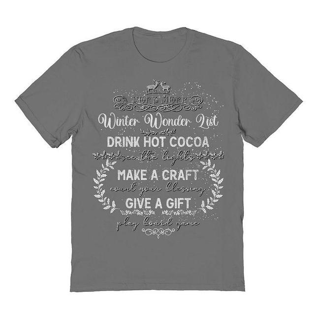 Mens A Very Merry Winter Graphic Tee, Womens Grey Product Image