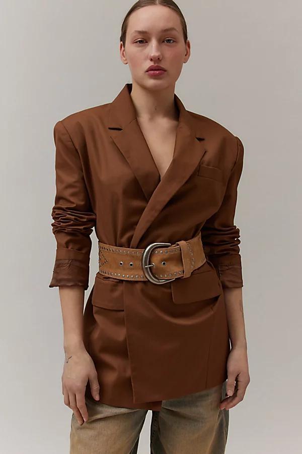 Silence + Noise Lilo Studded Suede Belt Womens at Urban Outfitters Product Image