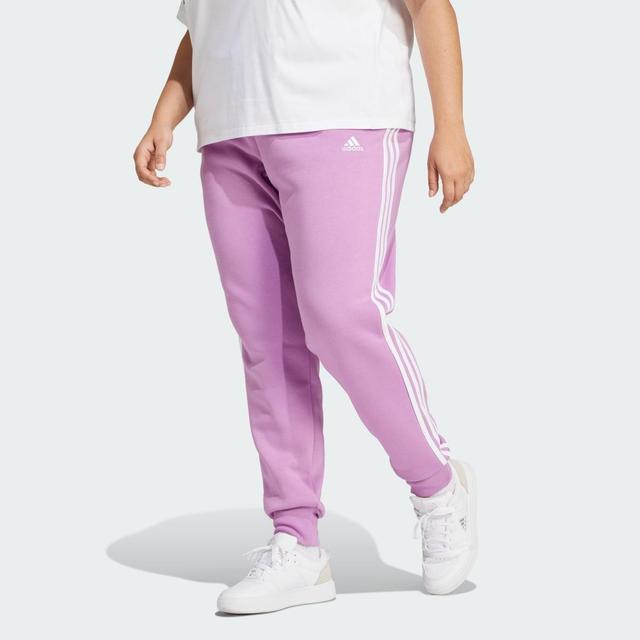 Essentials 3-Stripes Fleece Pants (Plus Size) Product Image