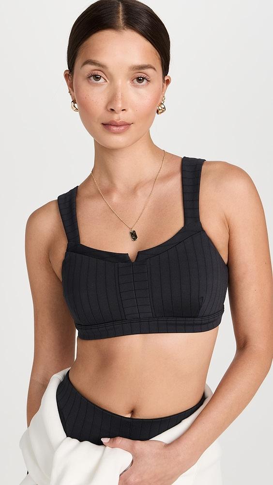 Alo Yoga Pinstripe Jacquard Bra | Shopbop Product Image