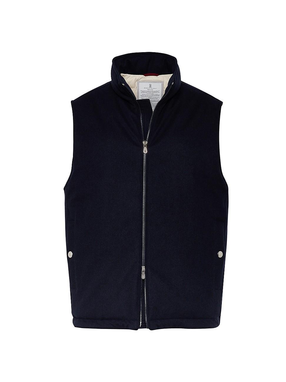 Mens Bonded Wool Flannel Down Vest Product Image