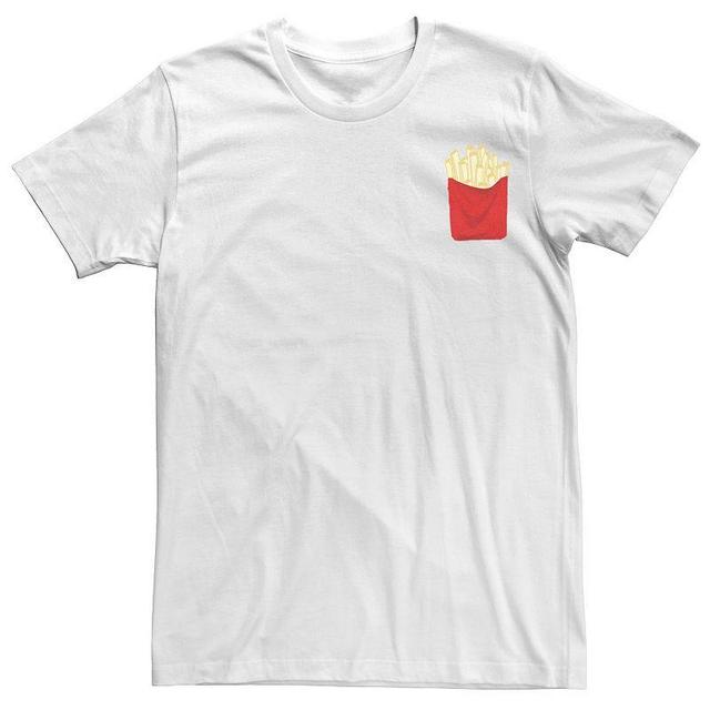 Mens French Fries Left Chest Pocket Logo Graphic Tee Product Image