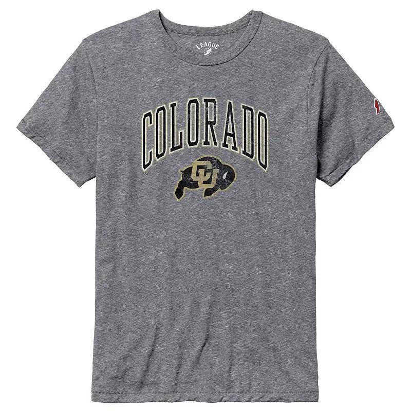 Mens League Collegiate Wear Heather Gray Colorado Buffaloes Tall Arch Victory Falls Tri-Blend T-Shirt Product Image