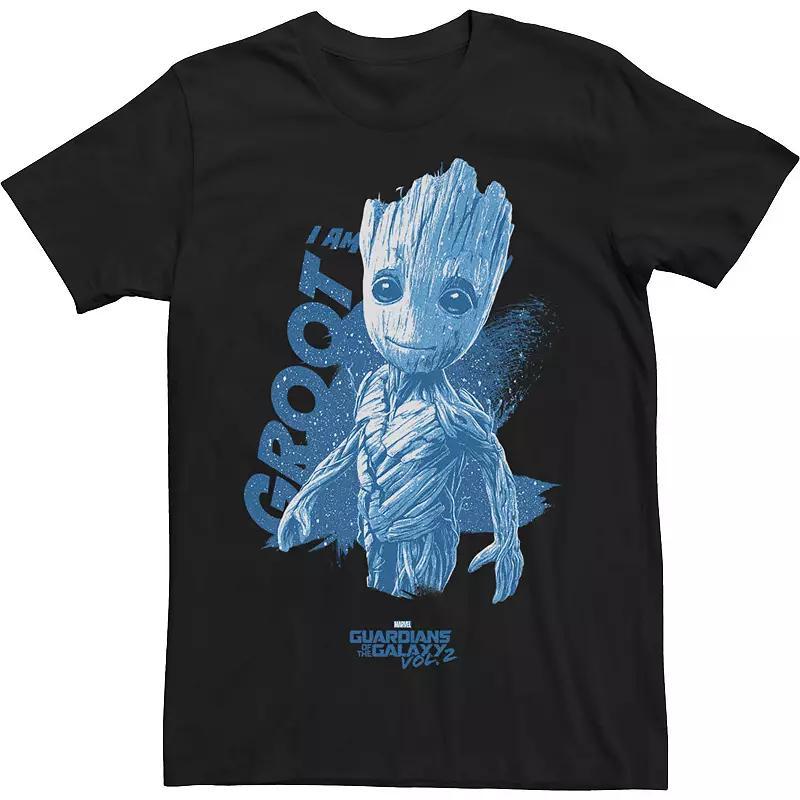 Big & Tall Marvel I Am Groot Tee, Mens Black Product Image