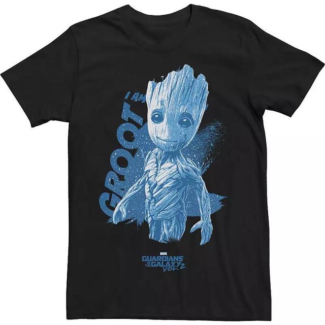 Big & Tall Marvel I Am Groot Tee, Mens Black Product Image