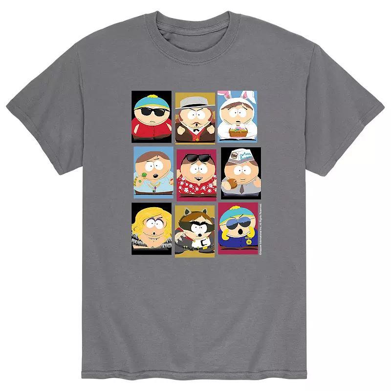 Mens South Park Faces Of Cartman Tee Grey Product Image