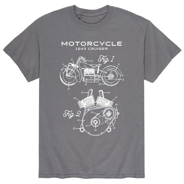 Mens Motorcycle Rendering Tee Product Image