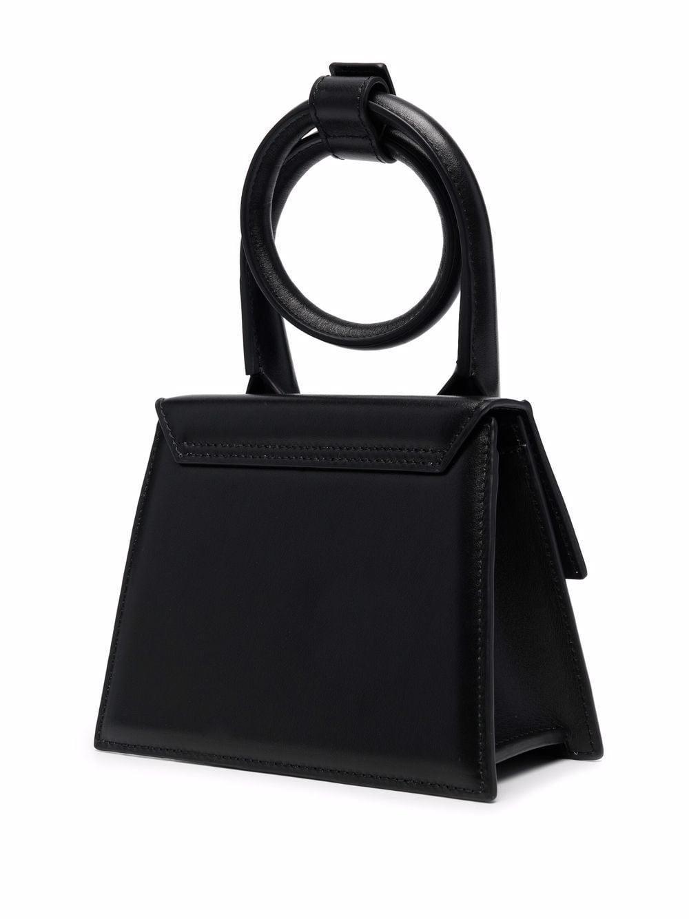 JACQUEMUS Le Chiquito Noeud Leather Bag In Black Product Image