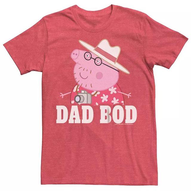 Mens Peppa Pig Fathers Day Dad Bod Daddy Tourist Tee Red Grey Product Image