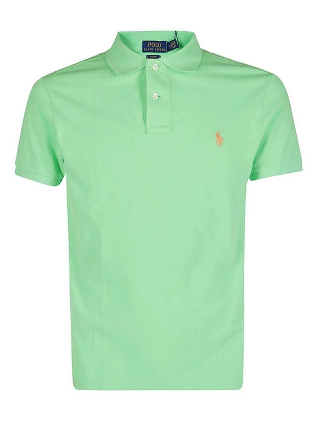 Slim Fit Cotton Polo Shirt Cruise Lime  In Green Product Image