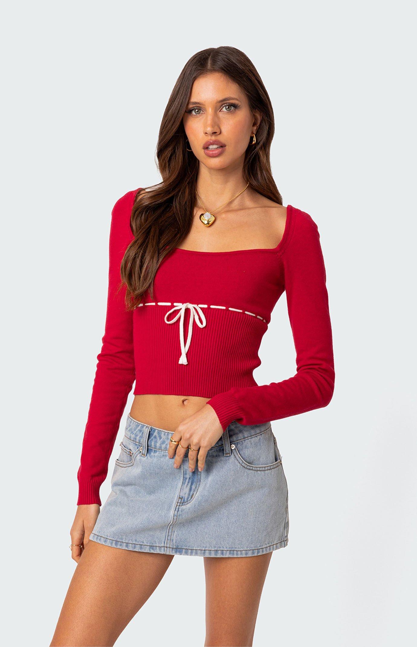 Edikted Women's Natasha Knit Top Product Image