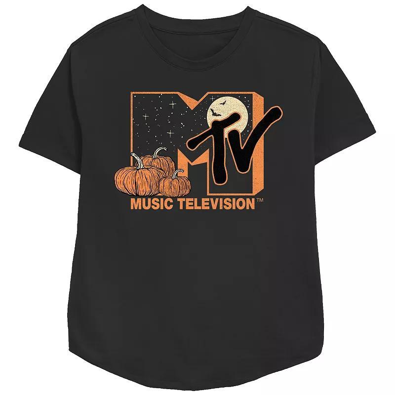 Womens MTV Pumpkin Patch Logo Relaxed Fit Graphic Tee Product Image