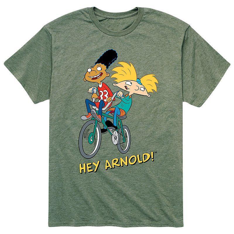 Mens Hey Arnold! Bike Tee Green Product Image