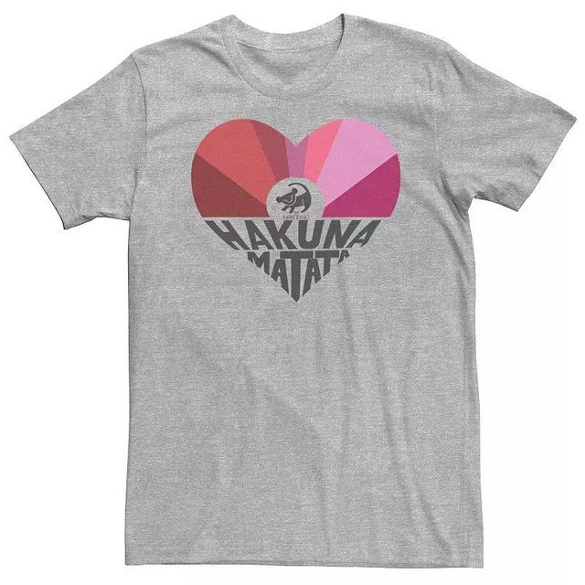 Big & Tall Disney The Lion King Simba Hakuna Matata Heart Tee, Mens Athletic Grey Product Image