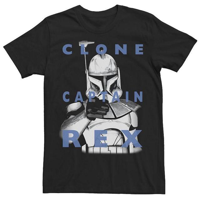 Mens Star Wars: Clone Wars Clone Captain Rex Text Overlay Tee Product Image