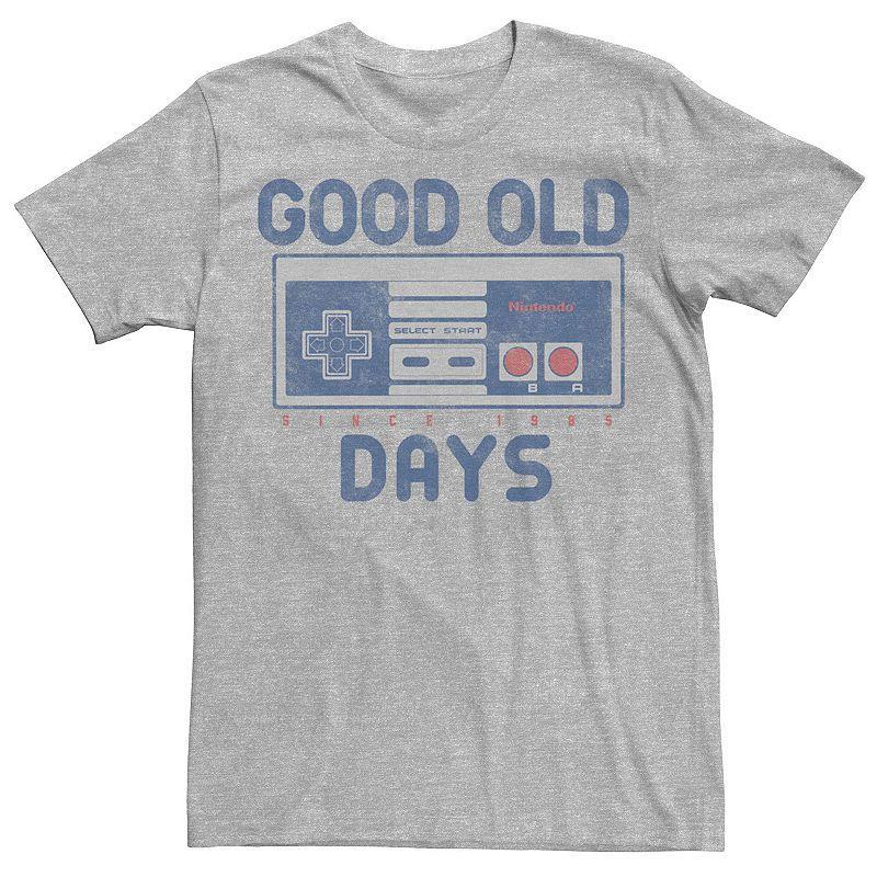 Mens Nintendo NES Controller Good Old Days Retro Tee Athletic Grey Product Image