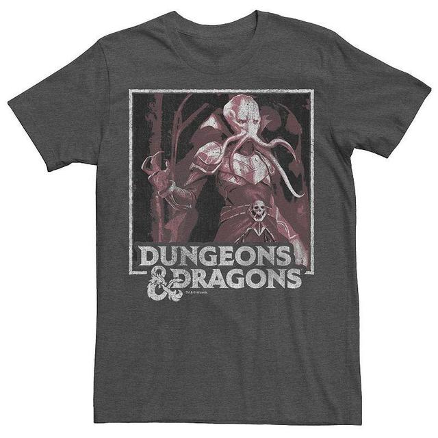 Mens Dungeons & Dragons Mindflayer Red Hue Poster Tee Dark Grey Product Image