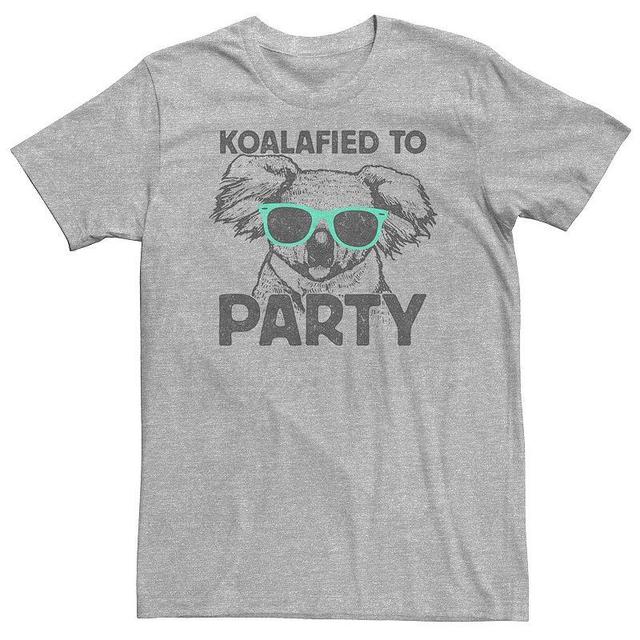 Mens Koalafied To Party Koala Sunglasses Portrait Tee Athletic Grey Product Image