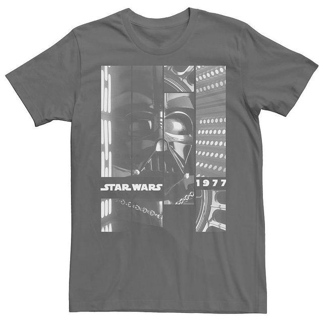 Mens Star Wars Darth Vader Panels 1977 Graphic Tee Grey Product Image