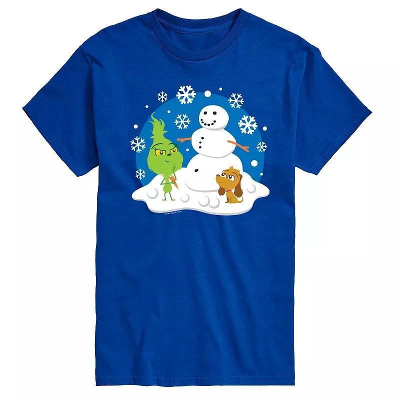 Big & Tall Dr. Seuss The Grinch Building Snowman Graphic Tee, Mens Product Image