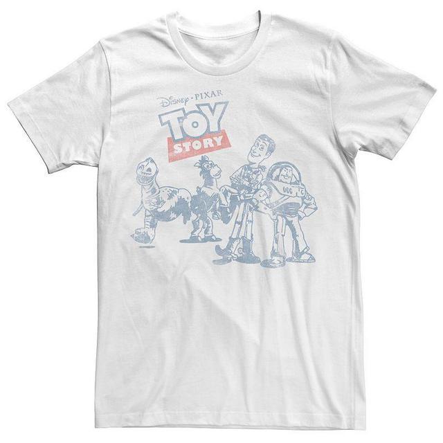 Mens Disney Pixar Toy Story Group Shot Vintage Outlined Portrait Tee Product Image