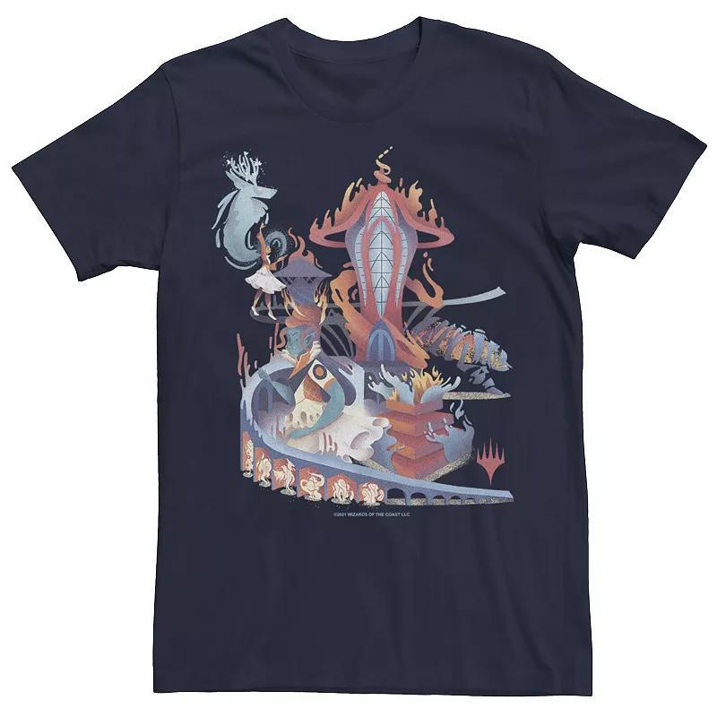 Mens Magic The Gathering Prismari School Grounds Collage Tee Blue Product Image