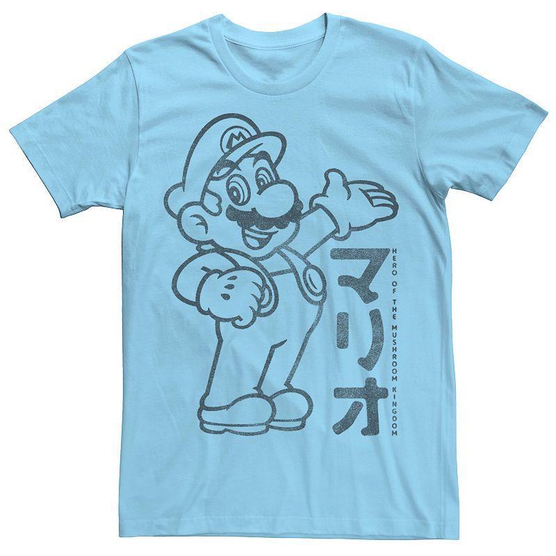 Mens Nintendo Super Mario Outline Kanji Portrait Tee Product Image