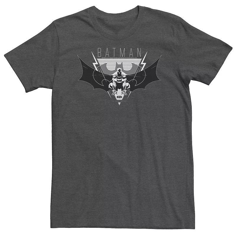 Big & Tall DC Comics Batman Triangle Portrait Tee, Mens Grey Heather Product Image