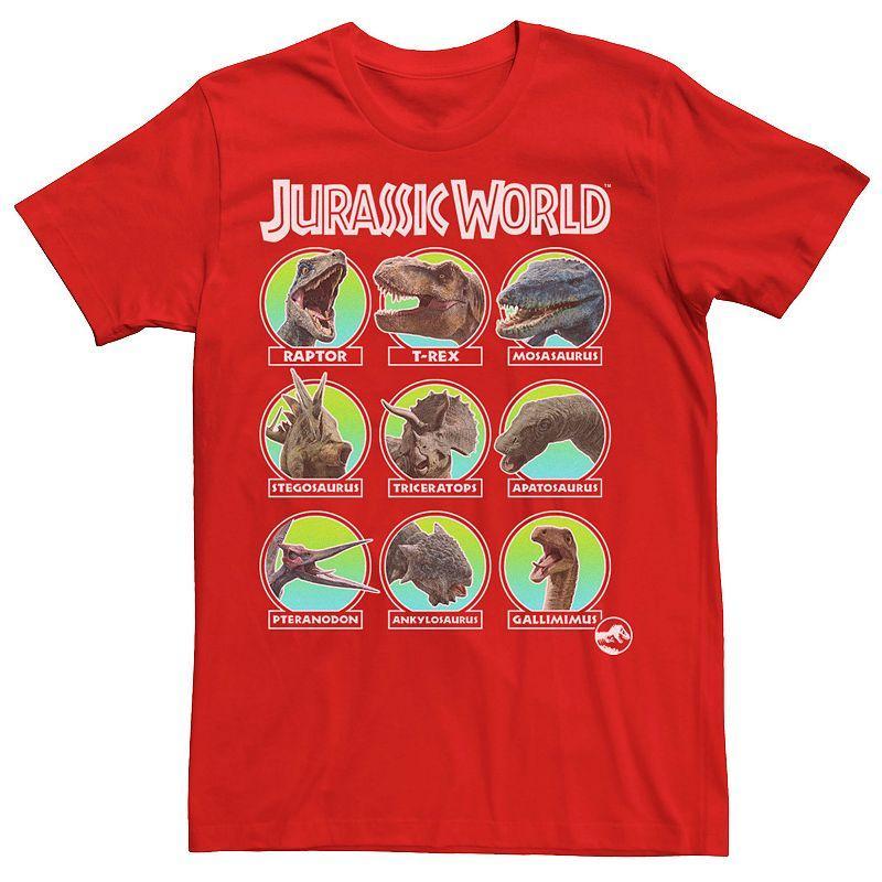 Mens Jurassic World Two Dino Heads Chart Tee Blue Product Image