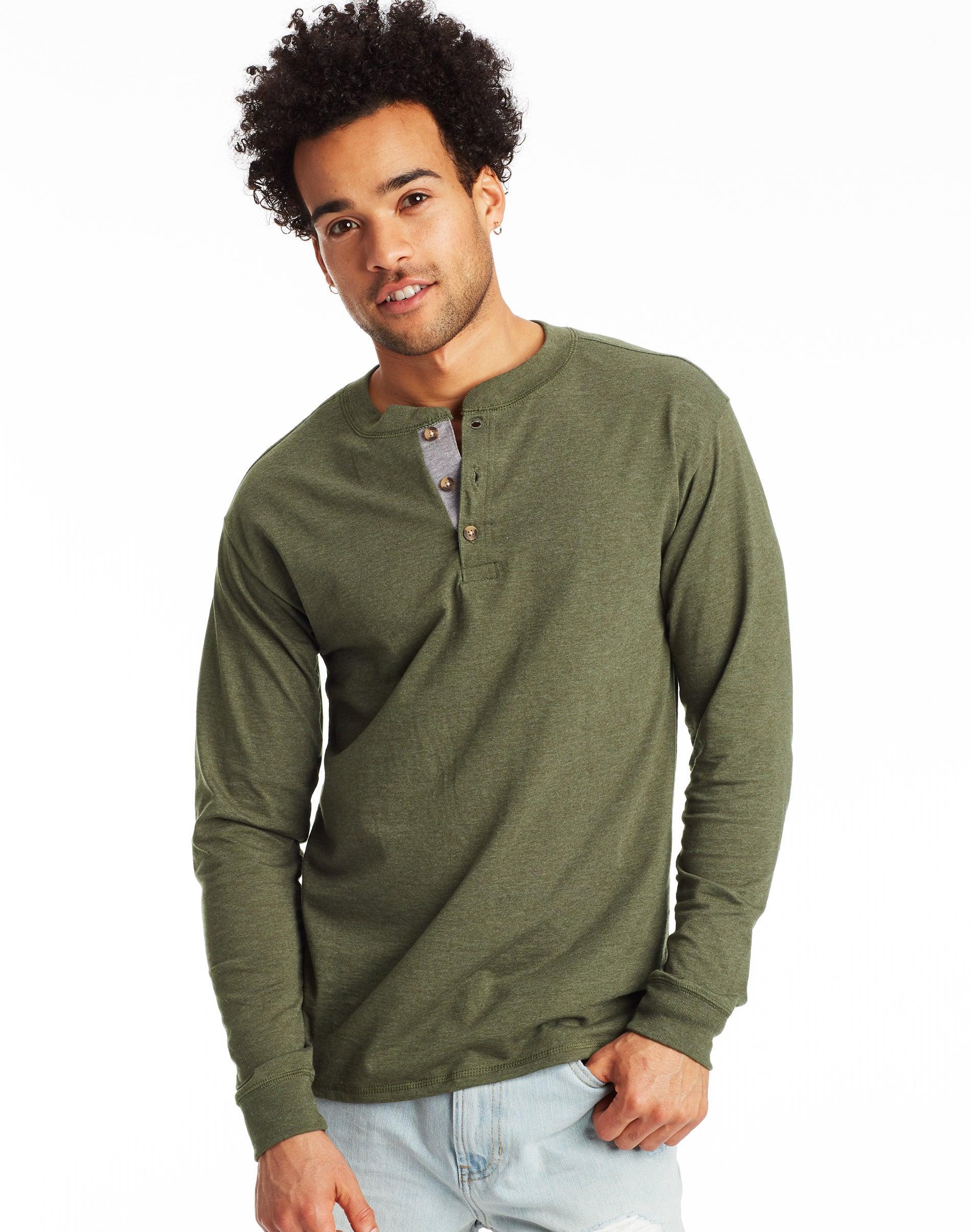 Mens Hanes Beefy Heavyweight Henley Product Image