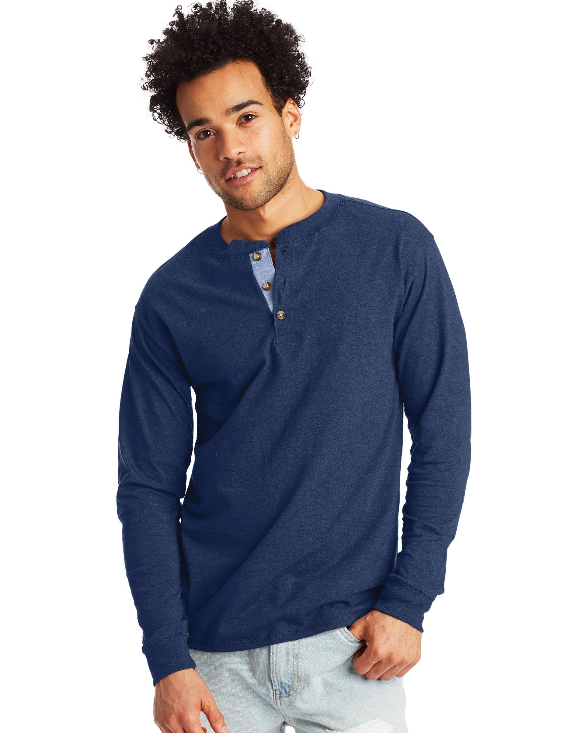 Mens Hanes Beefy Heavyweight Henley Product Image