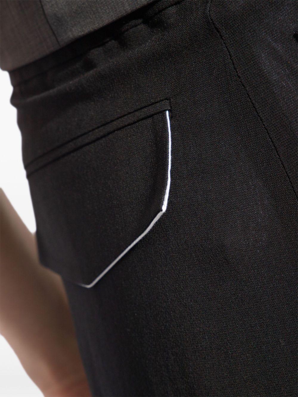 Panelled Straight-leg Trousers In Black Product Image