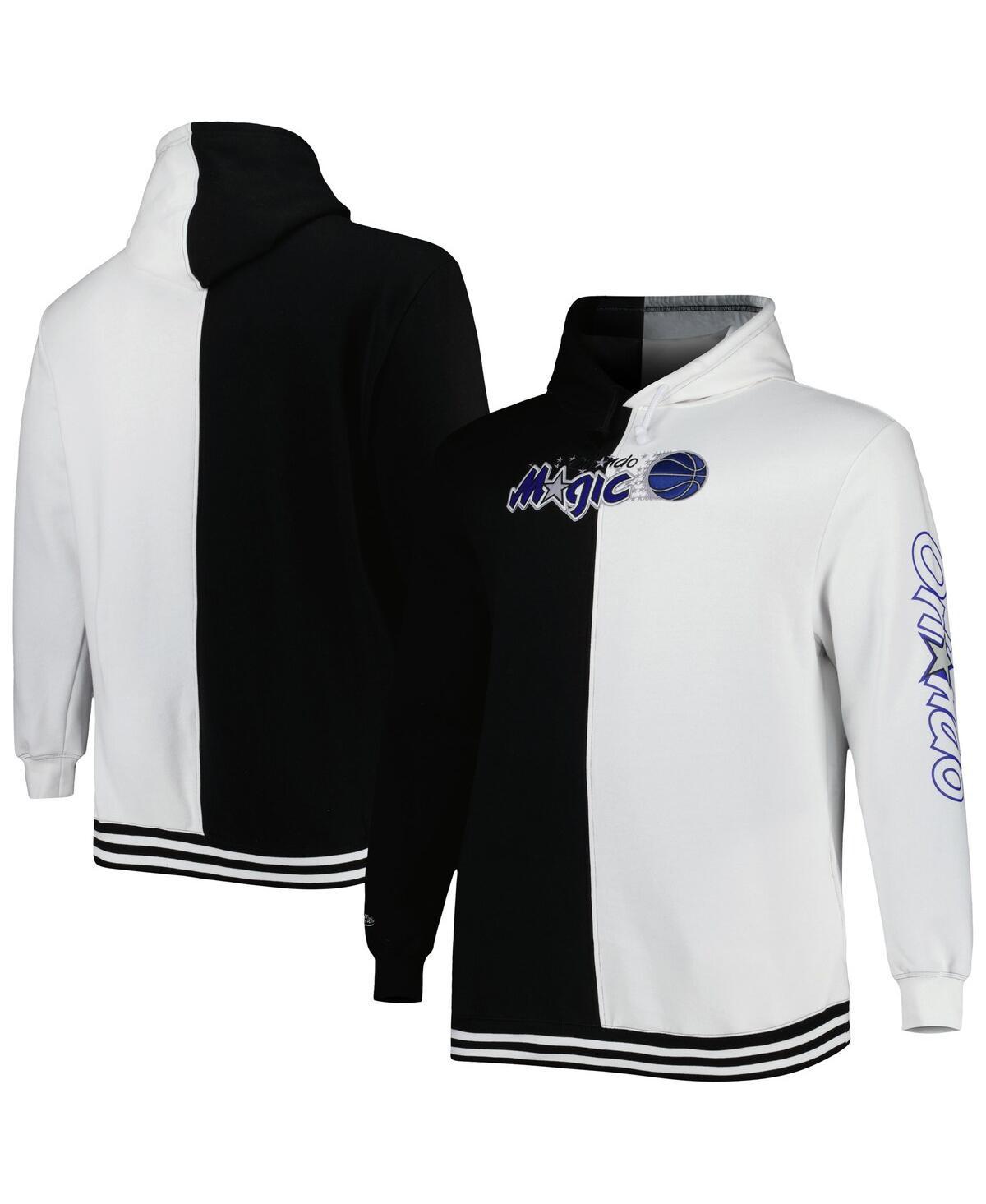 Mens Mitchell & Ness Black/White Orlando Magic Big & Tall Hardwood Classics Split Pullover Hoodie Product Image