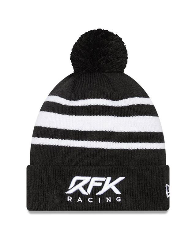 Mens New Era Black Roush Fenway Keselowski Racing Knit Pom Cuff Beanie - Black Product Image