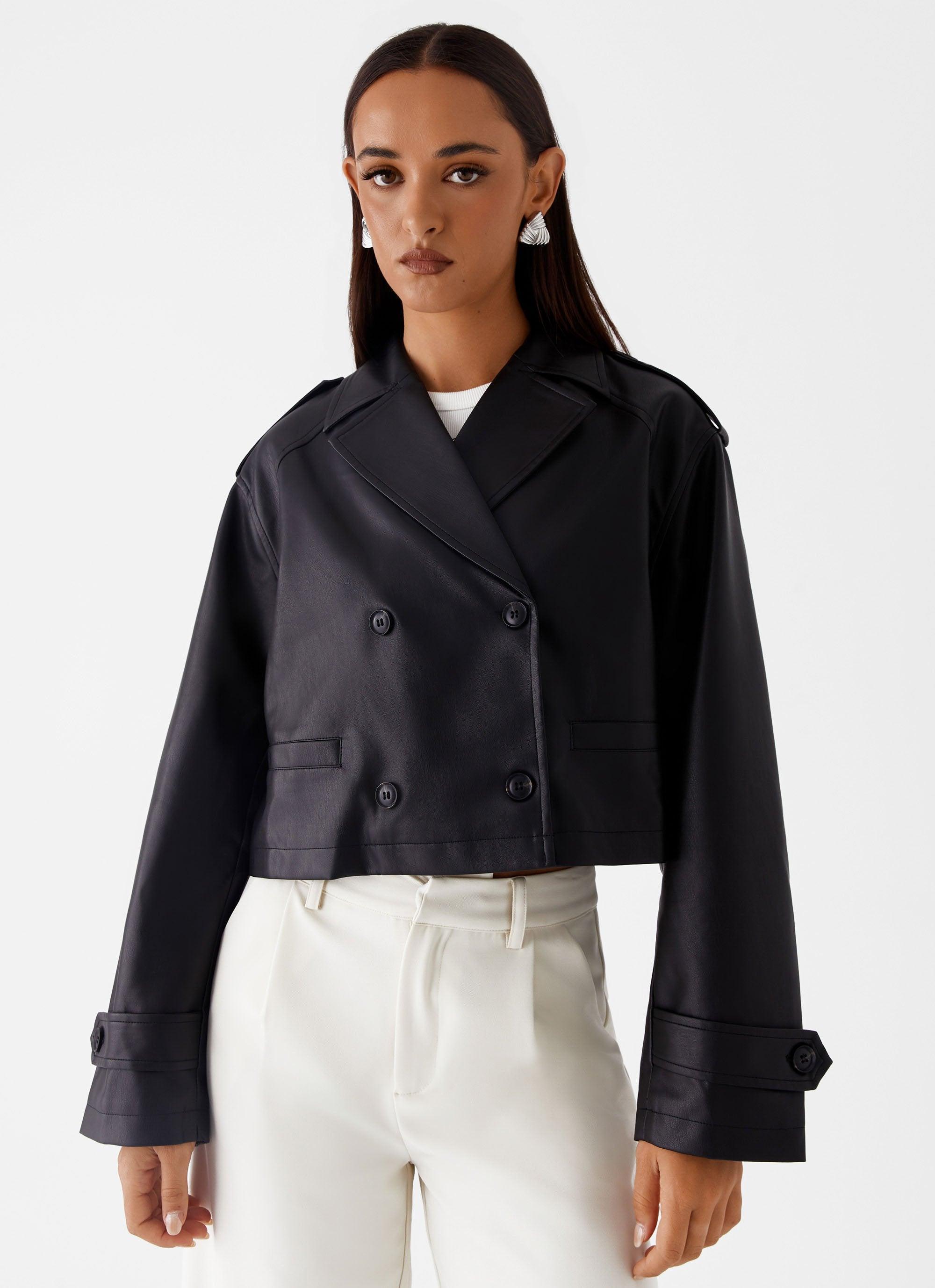 Bryson Cropped Jacket - Black Product Image