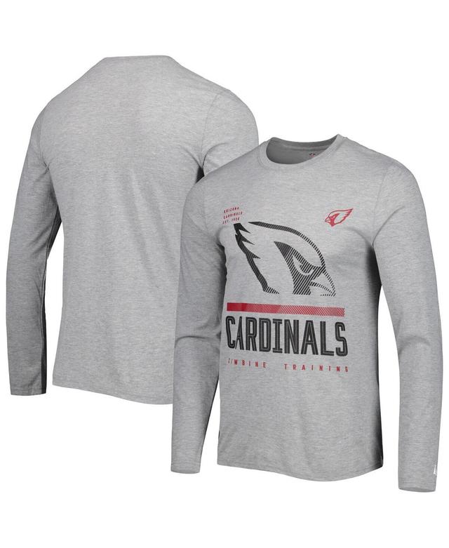 Mens New Era Heathered Gray Arizona Cardinals Combine Authentic Red Zone Long Sleeve T-Shirt Product Image