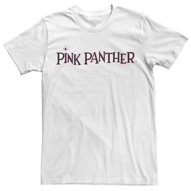 Mens Pink Panther Pink Title Logo Tee White Product Image