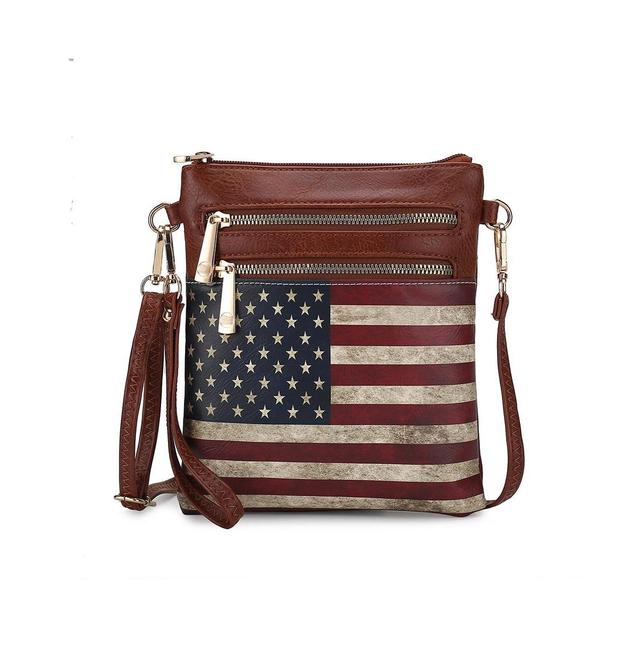 Mkf Collection Genesis Printed Flag Women s Crossbody Bag by Mia K Product Image