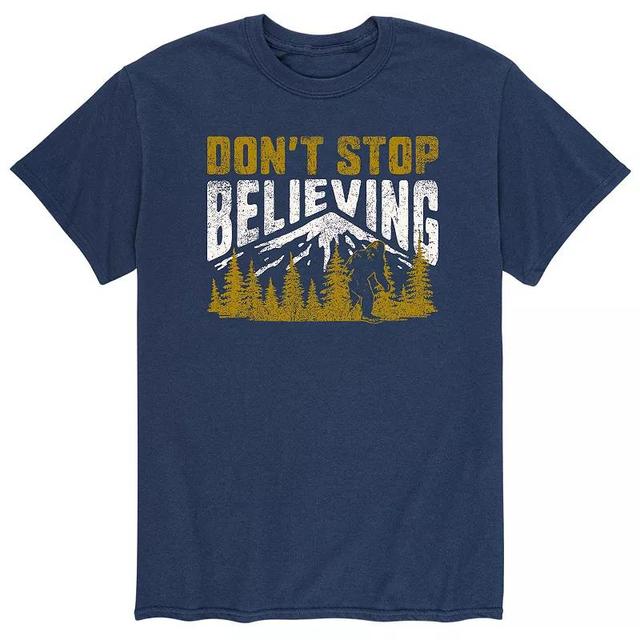 Mens Dont Stop Believing Tee Blue Product Image