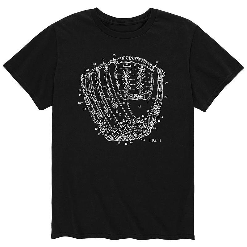 Mens Ball Glove Rendering Tee Product Image