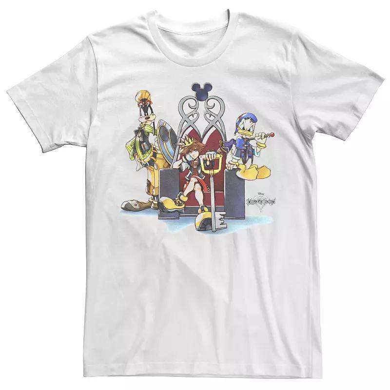 Big & Tall Disney Kingdom Hearts Sora, Donald Duck & Goofy Throne Portrait Tee, Mens Product Image