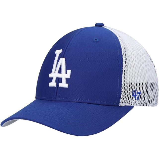 47 Mens Royal/White Los Angeles Dodgers Primary Logo Trucker Snapback Hat Product Image