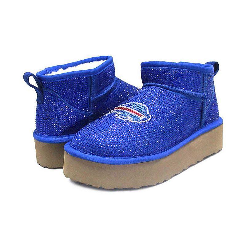 Womens Cuce Royal Buffalo Bills Crystal Platform Boots Product Image