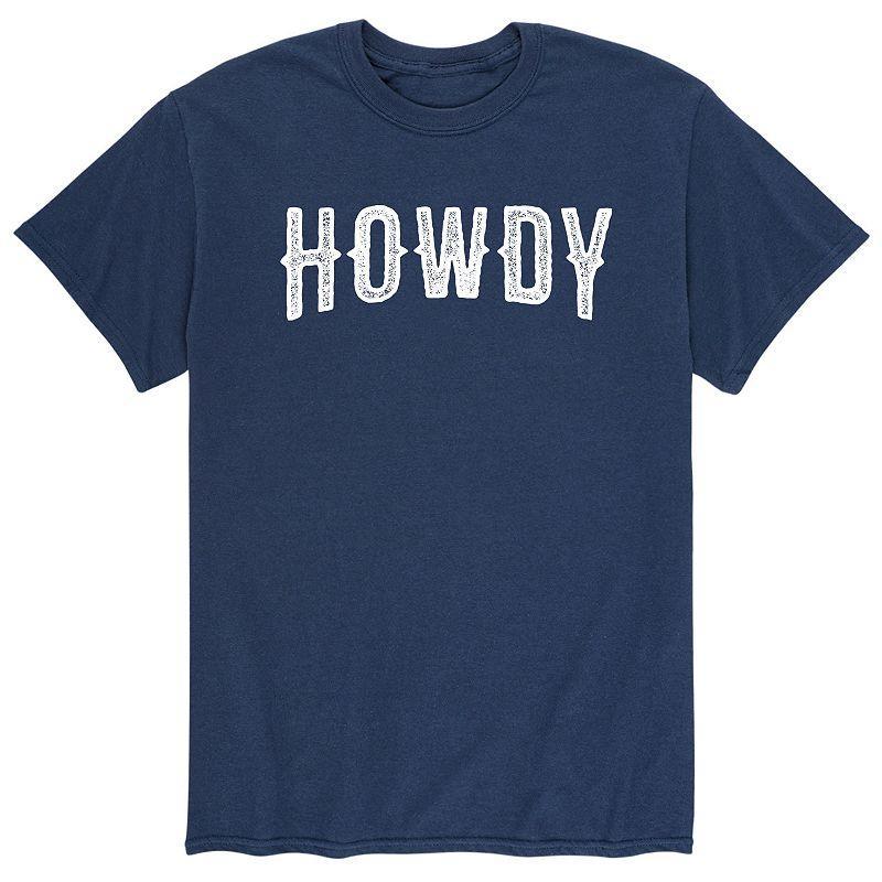 Mens Howdy Tee Blue Product Image