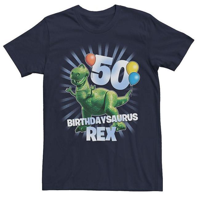 Disney / Pixars Toy Story Rex Mens Birthdaysaurus 50th Birthday Tee Blue Product Image