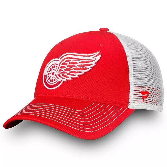 Mens Fanatics Branded Detroit Wings Core Primary Logo Trucker Snapback Hat Product Image